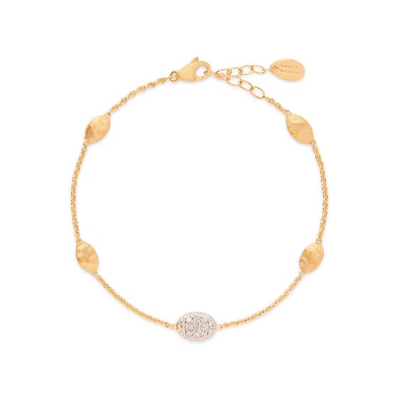 Bracelet Marco Bicego Woman Siviglia in Yellow Gold Diamante 0.17 Ct BB2943-B - BB2943-B